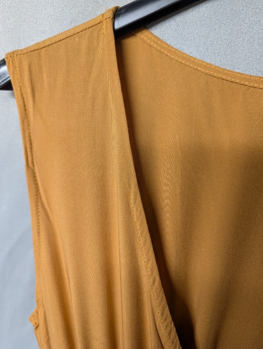 Cupshe Sleeveless Golden Mustard High-Low Maxi Dress Size Medium - Picture 7 of 9